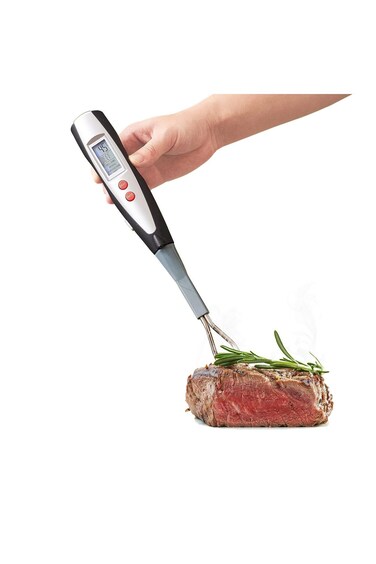 lfcforldx Meat Thermometer Fork BBQ Fork with Thermometer Digital BBQ Fork Thermometer Digital Cook