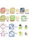 Sandwich Cutters Set, 23Pcs for Children Vegetables Fruits Cutter, 5Pcs Sandwich Cutters Dinosaur D