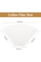 ECVV 100 Count Disposable Coffee Paper Filters 2-4 cups, Cone Unbleached Disposable Coffee Filters,