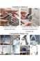 Stainless Steel Sink Caddy Organizer - Sponge Holder, Soap Brush, Dishwashing Liquid Drainer, Fauce