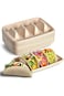 Excefore 24 Pcs Disposable Taco Holders Set, Biodegradable Paper Taco Plates with Dividers, Each Ho