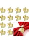 SZYYQ 12 Pieces Gold Napkin Rings Leaf Shape Napkin Rings Metal Napkin Holders for Cloth Napkins Go