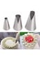 Suuker 3 Pieces Russian Piping Tips Set,V-shaped Wave Cake Decorating Nozzles Tips Piping Kit for P