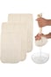 ALMEKAQUZ 3Pcs Pure Cotton Filter Bags,Nut Milk Bag Cloth Strainer,Food Grade Liquid Filter Bag,Reu