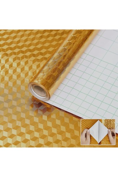 ورق حائط ELECDON للمطبخ قابل للتقشير واللصق بورق ألومنيوم لاصق ذاتي اللصق بالزيت - P