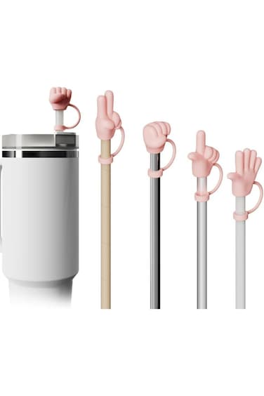 4 قطع/مجموعة من قبعات القش المضحكة، لعبة حجرة ورقة مقص، لكأس ستانلي،