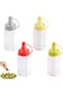 Oasisgalore Squeezable Sauce Containers, 4 PCS Mini Sauce Containers, Salad Dressing Squeezy, 30ml