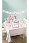 Sweet seven 8Pcs Pink Elephant Baby Shower Plates - 7 Inch Disposable Paper Plates for Girl's Newbo