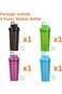 Paporich 4 Packs Protein Shaker Bottle-600ml, Blender(BPA Free) Shaker Cups for Protein Shakes and