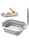 ALMEKAQUZ Collapsible Cutting Board, Chopping Board with Knife Kitchen Foldable Camping Dishes Sink