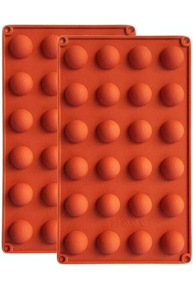 Joyzzz Chocolate Molds, 2pcs 29x17cm Half Round Ball Chocolate Mold-Semi Sphere Candy Mold, Food Gr