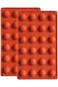 Joyzzz Chocolate Molds, 2pcs 29x17cm Half Round Ball Chocolate Mold-Semi Sphere Candy Mold, Food Gr