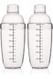 SupWolf 2 Pcs Plastic Cocktail Shaker, 24oz Martini Shaker Bar Shaker, Drink Mixer Hand Shaker Cup