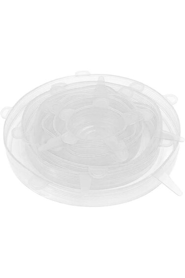 أغطية سيليكون قابلة لإعادة الاستخدام من Goolsky، 6 قطع، غطاء وعاء محكم الإغلاق لتخزين الطعام في المطبخ