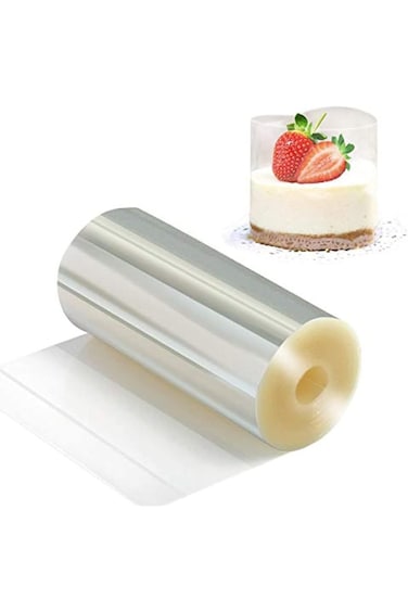 SWIUKPHE Cake collar 4-inch, DIY acetate baking transparent mousse cake slices Transparent cake str