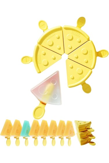 KASTWAVE Popsicle Mould Set, 6 Cheese Popsicle Maker, Reusable Ice Cream Moulds, Tolder Babies and