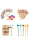 120PCS Pool Party Decorations Set, 20 PCS flamingo stirrers, 25 PCS paper umbrella drink sticks, 25