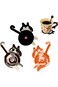 3PCS Cat Coasters, Cute Cat Gifts for Cat Lovers, Woven Creative Cat Stuff Funny Gifts, Cat Themed