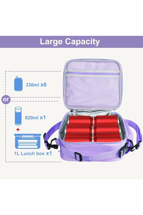 Swim Hamste Insulated Lunch Bag With Stap Simple Moden
