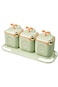 Condiment Box Set, Spice Jar, Plastic Condiment Spice Box Set with Spoon Lid, Spice Container, Comp