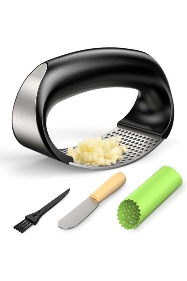 SWIUKPHE Garlic Press - Stainless Steel Garlic Mincer Garlic Crusher, New Innovative Garlic Chopper