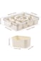 8 CompartmentsDivided Serving Tray with Lid and Handle, Portable Snack Containers
