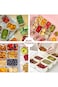8 CompartmentsDivided Serving Tray with Lid and Handle, Portable Snack Containers