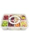 8 CompartmentsDivided Serving Tray with Lid and Handle, Portable Snack Containers