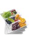 Lifewit Divided Serving Tray, Plastic, 4 Pieces White, Reusable Trays for Food, Tea/Drinks/Snacks T