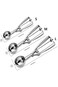 ALMEKAQUZ Ice Cream Scoop, 3Pcs Cookie Scoop Set, Stainless Steel Cookie Scoops for Baking Set of 3