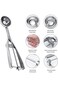 ALMEKAQUZ Ice Cream Scoop, 3Pcs Cookie Scoop Set, Stainless Steel Cookie Scoops for Baking Set of 3