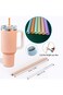 6 Pack Straws for Stanley 40 oz Tumbler, Reusable Silicone Straw for Stanley Adventure Quencher Tra