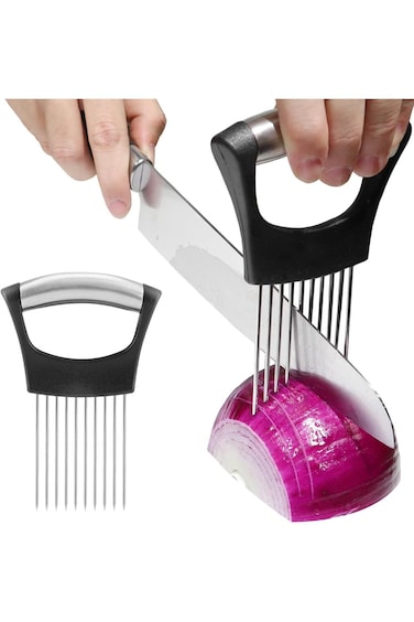 JAYVAR Onion Holder for Slicing, Lemon Slicer Onion Cutter for Slicing, Vegetable Cutter for Potato