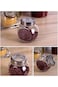 (2 Pieces) Spice and Honey Storage Jars - Glass Food Storage Jar Candy Jar with Airtight Silver Pla