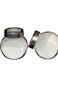 (2 Pieces) Spice and Honey Storage Jars - Glass Food Storage Jar Candy Jar with Airtight Silver Pla