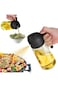 Tazweeq Oil Dispenser Bottle, 2 in 1 Olive Oil Sprayer for Kitchen, Cooking, 16oz/470ml Premium Gla