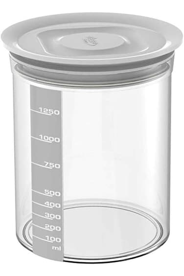 BIESSE Round Airtight Container - Off White/Clear