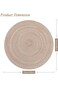 Khazna Round Braided Placemats, Set of 5 Round Table Mats for Kitchen Dining Tables, Woven 15 Inch