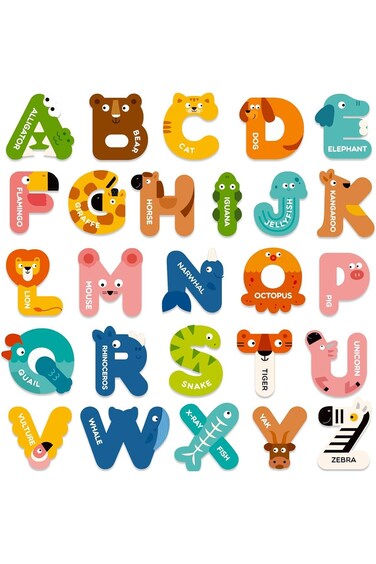 Oasisgalore Large Magnetic Letters, Alphabet ABC Magnets for Refrigerator and Fridge