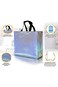 melala 10 Pieces Iridescent Gift Bags Large Size, Reusable Holographic Gift Bags With Handles, Birt