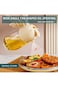 580ML Glass Oil Dispenser with Auto-Flip Lid, Kitchen Cooking Oil Bottle with Handle, Beige