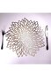 8 Pieces Gold Metallic Round Placemats Laminated Vinyl Leaf Dining Table Decorative Placemat Non-Sl
