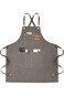 Ofrdncy Aprons for Men Women with Large Pockets,Canvas Cross Back Heavy Duty Adjustable Work Apron