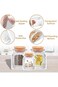 Tazweeq Mason Jar Bags, 100Pcs 4.3x6.2" Reusable Ziploc Bags, Airtight Seal Food Storage Bags for K