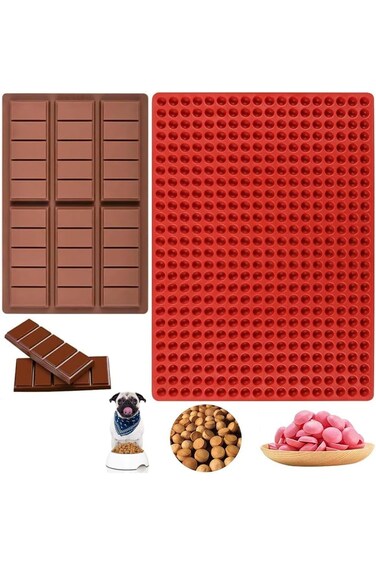 Silicone Chocolate Bar Molds, 468-Cavity Semi Sphere Candy Molds, Baking Mat for Small Jelly, Choco