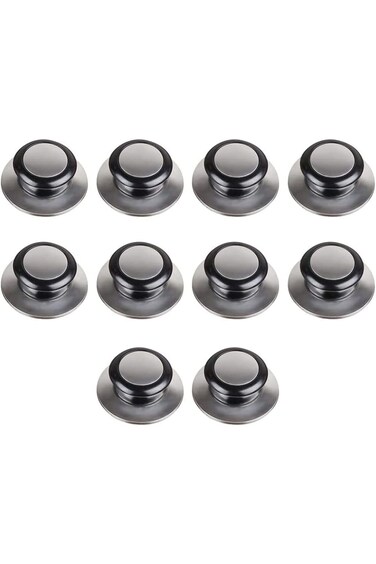 مقبض غطاء القدر من ELECDON، 10 قطع من مقبض غطاء القدر البديل من الفولاذ المقاوم للصدأ، مقبض غطاء غطاء المقلاة