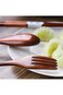 3Pcs Wooden Spoon Fork Chopsticks Set Japanese Style Cutlery Wooden Cutlery Set with Storage Bag Su