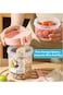2 Pack Overnight Oats Container, 2-Tier Overnight Oats Jars with Lid and Spoon, Breakfast on the Go