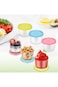 Azonee 6Pcs Small Food Containers with Lids, 160ML Plastic Snack Pots, Airtight Kitchen Food Contai