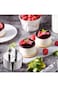 Oasisgalore 1 Set Round Cake Ring, Stainless Steel Dessert Mousse Rings with Pusher for Biscuit, Mo